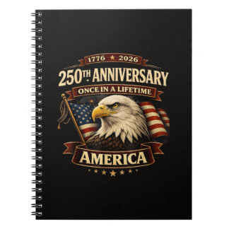 250. Jubiläum USA-Shirt 250. Amerika Notizblock