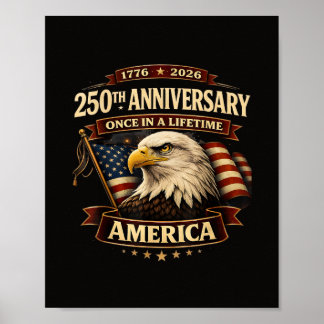 250. Jubiläum USA-Shirt 250. Amerika Poster