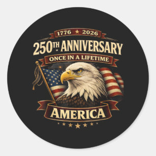 250. Jubiläum USA-Shirt 250. Amerika Runder Aufkleber