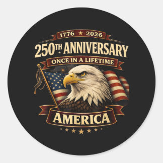 250. Jubiläum USA-Shirt 250. Amerika Runder Aufkleber