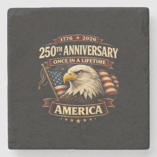 250. Jubiläum USA-Shirt 250. Amerika Steinuntersetzer
