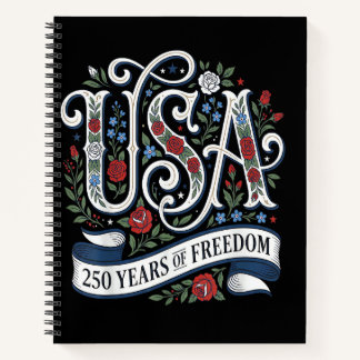 250. Jubiläum USA-Shirt Frauen Patriotisch 4. Notizblock
