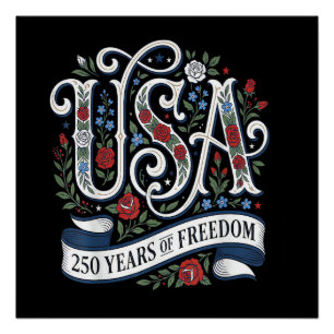 250. Jubiläum USA-Shirt Frauen Patriotisch 4. Poster