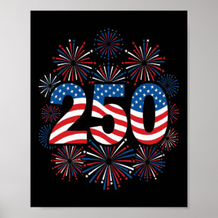 250. Jubiläum Usa-Shirt Patriotische Freiheit 4. Poster