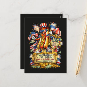 250. Jubiläum USA Unabhängigkeitsfeier Feiertagspostkarte