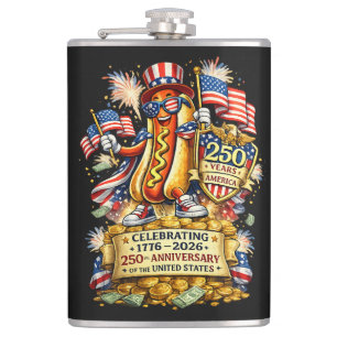 250. Jubiläum USA Unabhängigkeitsfeier Flachmann