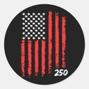 250. Jubiläum von Amerika Schwarze amerikanische F Runder Aufkleber