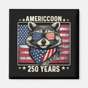 250. Jubiläum Waschbär 1776 2026 250 Jahr 4. Juli Magnet