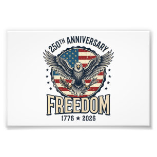 250. Jubiläums-Freiheits-Adler Patriotisch Vintage Fotodruck