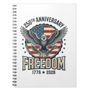 250. Jubiläums-Freiheits-Adler Patriotisch Vintage Notizblock
