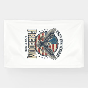 250. Jubiläums-Freiheitsadler Patriotisches Vintag Banner