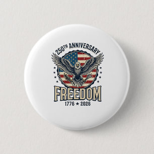 250. Jubiläums-Freiheitsadler Patriotisches Vintag Button