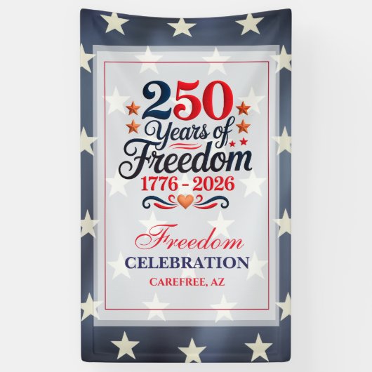 250. Jubiläums-Freiheitsfeier Banner (Vertikal)