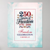 250. Jubiläums Freiheitshimmel Poster (Vorne)