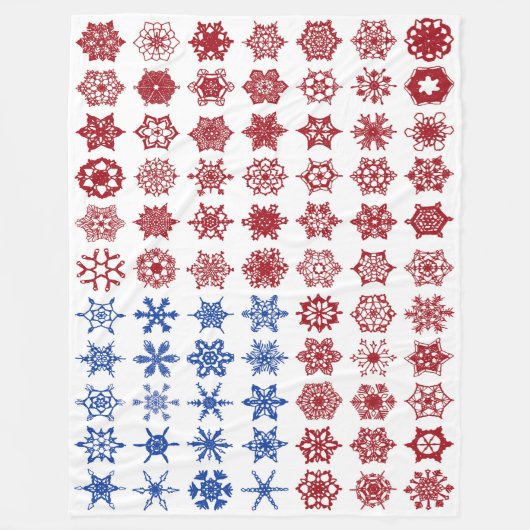 250. Jubiläums-Schneeflocken-Collage-Flagge Fleecedecke (Vorderseite)