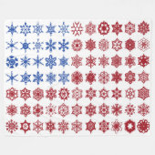 250. Jubiläums-Schneeflocken-Collage-Flagge Fleecedecke (Vorderseite (Horizontal))