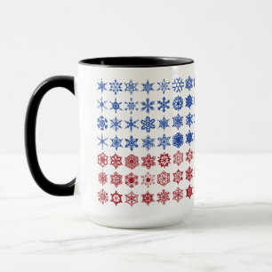 250. Jubiläums-Schneeflocken-Collage-Flagge Tasse