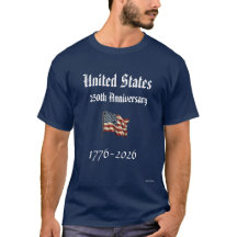 250. Jubiläums-T-Shirt der Vereinigten Staaten