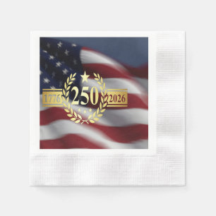 250. Jubiläums-US-Münztücher 1776‑2026 Serviette