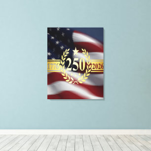 250. Jubiläums-USA-Flaggen-Puzzle – 1776–2026 Leinwanddruck