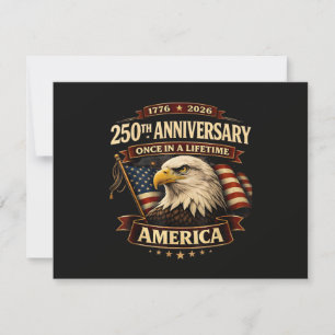 250. Jubiläums-USA-Shirt 250. Amerika Einladung