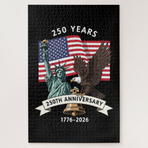 250. Jubiläumsstatue Liberty Eagle Flag Puzzle