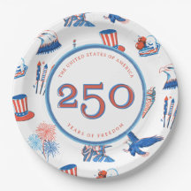 250. patriotische Wasserfarben-Party zum 4. Juli