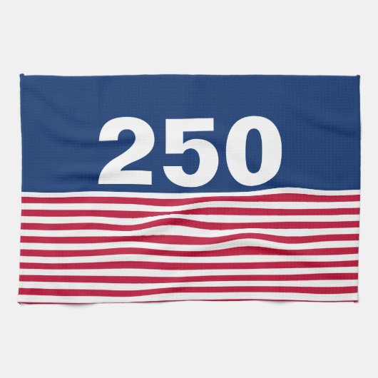 250 Red White and Blue USA Anniversary Geschirrtuch (Horizontal)