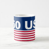 250 Red White and Blue USA Anniversary Kaffeetasse (Mittel)