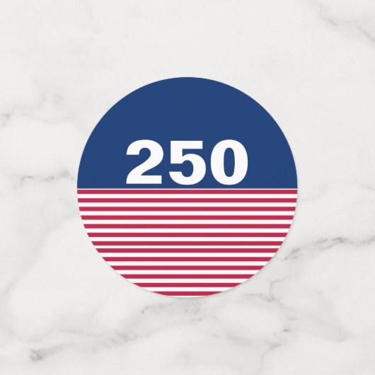 250 Red White and Blue USA Anniversary Konfetti (Klein Vorderseite)