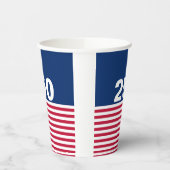 250 Red White and Blue USA Anniversary Pappbecher (Links)