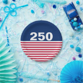 250 Red White and Blue USA Anniversary Pappteller (Party)