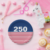 250 Red White and Blue USA Anniversary Pappteller (Party)