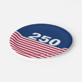 250 Red White and Blue USA Anniversary Pappteller (Schrägansicht)