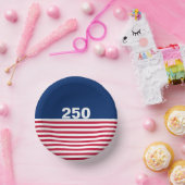 250 Red White and Blue USA Anniversary Pappteller (Party)