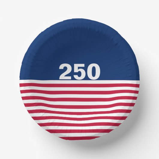 250 Red White and Blue USA Anniversary Pappteller (Vorderseite)