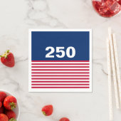 250 Red White and Blue USA Anniversary Serviette (Beispiel)