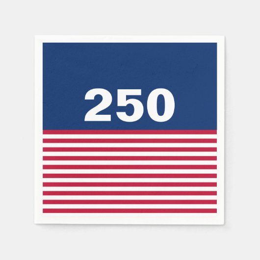 250 Red White and Blue USA Anniversary Serviette (Vorderseite)