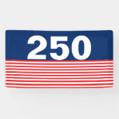 250 Rot Weiß Blau USA-Jubiläum Banner (Horizontal)