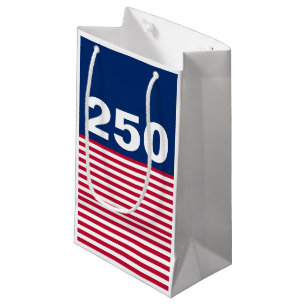 250 Rot Weiß Blau USA-Jubiläum Kleine Geschenktüte