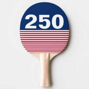 250 Rot Weiß Blau USA-Jubiläum Tischtennis Schläger
