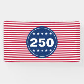 250 Stars and Stripes Red White and Blue Patriotic Banner (Horizontal)