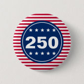 250 Stars and Stripes Red White and Blue Patriotic Button (Vorderseite)