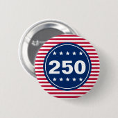 250 Stars and Stripes Red White and Blue Patriotic Button (Vorne & Hinten)