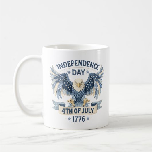 250. Unabhängigkeitstag 1776 Kaffeetasse (Links)