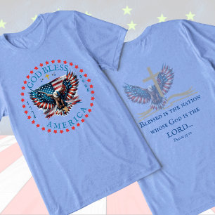 250. US Gott segne Amerika Gesegnet ist die Nation Tri-Blend Shirt