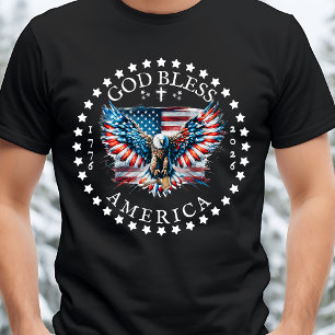 250. US-Jubiläum Männer Gott segne Amerika  Tri-Blend Shirt