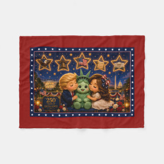 250 USA-Feier Semiquincentennial 1776 Fleecedecke
