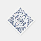 250 USA Floral Papierplatte Serviette (Ecke)