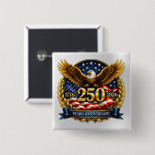 250. USA-Jubiläum Adler-Emblem  Button (Vorne & Hinten)